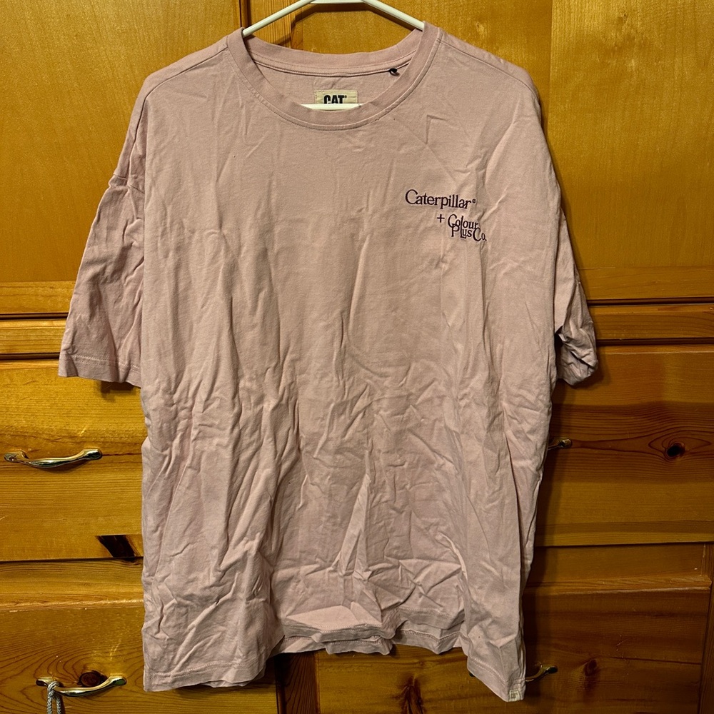CATERPILLAR x Colour Plus Co. Embroidered Cotton T-Shirt size Large